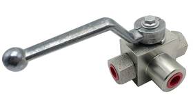 At-084 Attec Hydraulic High Pressure Shut-off Ball Valve 3 Way 1/4 Inch Npt 7250 Psi Khb H