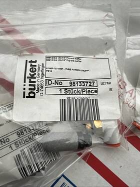 98133727 Burker Lot Of 15 New Burkert Tube Fittings And Muff