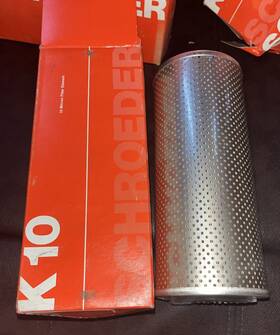 P97nl09c10b Compressor Filter Supply 2- Hydraulic Element - Schroeder K10 Lot Of 2