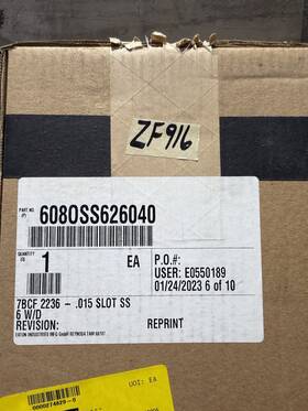 6080ss626040 Eaton 608oss626040 Filter Strainer 7bcf2236 0.015 Slot Ss 6 With D New