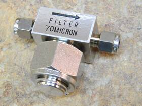 Fuft-915-6.35-70 Fujikin High Pres. Filter 2350 Psi 1/4 Inch Tube 70 Micron S.s