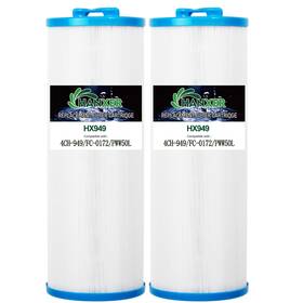 B0c1sjggnl Hanxer Spa Filter Cartridge Replaces Unicel 4ch-949 Filbur Fc-0172 2-pack