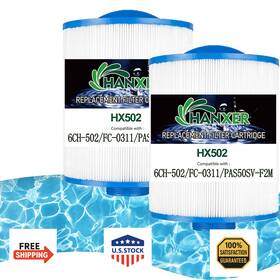 Pas50sv-f2m Hanxer B0c3cmqp7z Spa Filter Cartridge Unicel 6ch-502 Filbur Fc-0311 2-pack