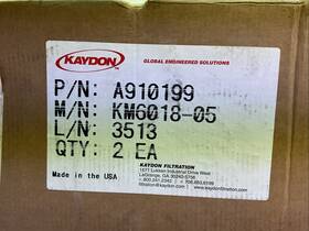 Km6018-05 Kaydon A910199 Filtration Corp Filter Element Separator Box Of 2 Nib