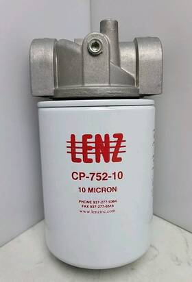 Cp-750-10p Lenz Spin-on Filter Assembly 10 Micron 3/4 Nptf 15 Psi Bypass New