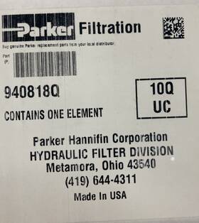 940818q Parker 50as-1 Filter # 10 Micron