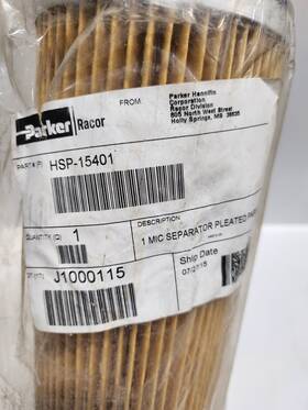 Hsp-15401 Parker Racor 1-micron Separator Pleated Paper Nos