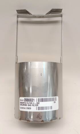 0986931 Screen Chlorine Gas Filter Insert Stainless Steel C-282 4 Inch Od 9-1/2 Oal