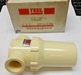 2p133b Teel 2p133 3/4 Inch Npt Inline Ss Strainer 50 Mesh Nylon Body Viton O-ring