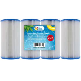 B08zs46d5s U.s. Pool Supply Universal Type A/c Filter Cartridges - 4 Pack For Above Ground