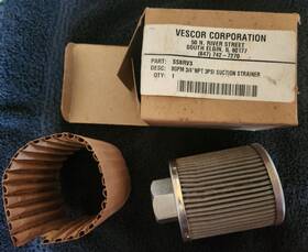 Ss8rv3 Vescor 8gpm 3/4 Inch Npt 3psi Suction Strainer New In Box