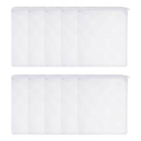 Zaplyte 680811893437 Aquarium Filter Media Bags Fine Mesh Bag With Zipper 12 Inch X10.2 White 10pcs