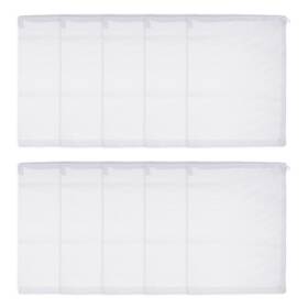 Zaplyte 680811893444 Aquarium Filter Media Bags Fine Mesh Bag With Zipper 16 Inch X12 White 10pcs
