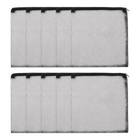 Zaplyte 680811893529 Aquarium Filter Media Bags Fine Mesh Bag With Zipper 12 Inch X10.2 Black 10pcs