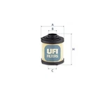 Ufi 83.065.00 Filter, Operating Hydraulics. Fixed Price $25.39.