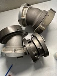 Lot Of 3 Harrington Ldh Fire Hose Adapters Couplings 5 & 6 Nh Storz Style. Fixed Price $899.99.