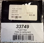 1 Each Wix Fuel Filter P/n 33749. Fixed Price $15.00.