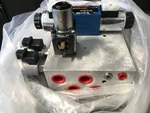 Rexroth R900906262 4WRA6E07-2X/G24N9K4/V Hydraulic Valve Manifold With Solenoids. Fixed Price $600.00.