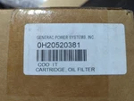 New Generac 0H20520381 Cartridge Oil Filter Oem Generator Part 2992544. Fixed Price $39.99.