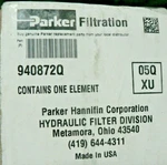 Oshkosh MKR18 Parker Hannifin Hydraulic Filter 940872Q. Fixed Price $25.00.