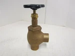 Nibco S311Y 11/4 Bronze Angle Globe Valve, Class 125, 1-1/4" Solder, New. Fixed Price $80.00.