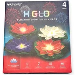 Nwt Merkury Innovations Floating Pool Light-up Lily Pads 4-PACK White Blue New. Fixed Price $8.58.