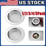 4.5" Kitchen Sink Strainer Stopper Stainless Steel Drain Basket Waste Plug. Fixed Price $35.59.