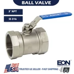 3" Inch Npt Stainless Steel 316 Ball Valve Reduced Port 1000 Wog Lockable. Fixed Price $191.09.
