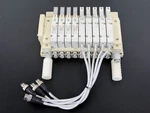 Smc SV2000 Solenoid Valve Manifold Assembly SV2200-5FU 24VDC W/ Cables. Fixed Price $126.00.