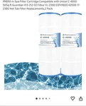 Savener C-4950 Spa Filter Cartridge Sq.ft Unicel Pleatco Filbur 2 Pack. Fixed Price $50.00.