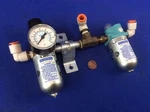 Wilkerson C04-02-BL0 Filter/regulator With L00-02-B00 Lubricator & Fittings. Fixed Price $129.98.