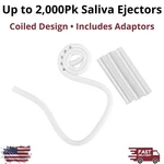 2000PK Jmu Coiled Saliva Ejectors Disposable Suction White Plastic Debris Guard. Fixed Price $260.39.