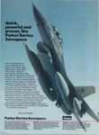 Parker Bertea Aerospace F-16 Fighting Falcon Jet Vintage 1990 Blue Magazine Ad. Fixed Price $14.09.