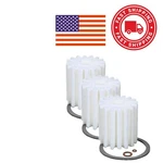Fuel Oil Filters Micron Rated 3 Count Universal Fit For Automotive Applications. Fixed Price $26.99.