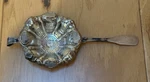 Antique Vintage Signed Hans? Hansen Sterling Silver Tea Strainer Denmark 27G. Fixed Price $110.00.