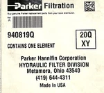 Genuine Parker 940819Q Medium Pressure Spin-on Filter. Fixed Price $90.00.