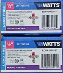 2X Brand New Watts 1/2 Thermostatic Mixing Valve LF1170M2-US EDP#0960157. Fixed Price $119.95.
