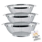 U.s. Kitchen 3PC Colander Set, Stainless Steel Mesh Strainer Net Baskets 4 5QT. Fixed Price $19.99.