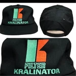 Vtg Kralinator Snapback Hat Car Truck Oil Company Logo Black Cap. Fixed Price $29.99.