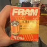 Fram PH3387A Oil Filter New Open Box. Fixed Price $15.00.