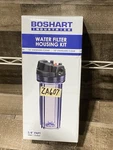 Boshart 14FHK-SC-100 10" Clear Housing 3/4" Fnpt 125 Psi Standard Filter Kit New. Fixed Price $68.99.