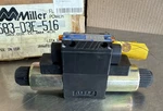 Miller 583-D3E-516 Hydraulic Directional Control Valve 4600PSI 24V-DC. Fixed Price $264.00.