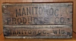 Vintage Manitowoc Products Co. Wis. Wooden Crate Box Phone Number. Fixed Price $75.00.