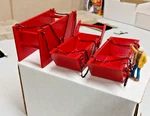 All Metal Trench, Bedding, Yard Box Set. Authentic Manitowoc Red 1/50TH.. Fixed Price $39.95.