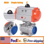 2" Pneumatic Air Actuated Stainless Ball Valve Single Acting Spring Return New. Fixed Price $135.22.