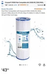 Pellucid 50A Pool Filter Cartridge, New. Fixed Price $22.00.