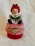 Raggedy Ann Type - Reading Hinged Box For Trinkets, Ring, Surprise Gift. Fixed Price $13.00.