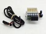 Koganei Pneumatic Manifold With F10T1-CPL3 & F10T2-CPL3 Solenoid Valves F10M6AJ. Fixed Price $38.72.