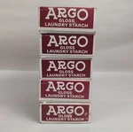 Lot Of 5 Argo Gloss Laundry Starch 12 Oz Vintage New Sealed Damaged Box Read!. Fixed Price $79.88.
