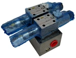 New Atos DKE-1611/3/A/FV-X 24DC Manifold Valve Assembly VP-DEBKJ-D05GSFBX-N. Fixed Price $1600.00.